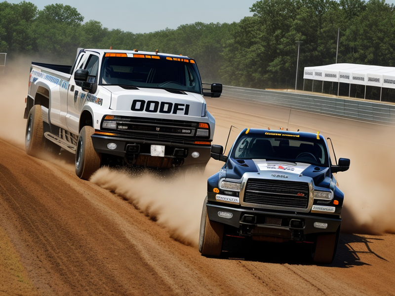 Images of big truck races on Virginia tracks. in Photorealism style